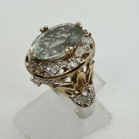 C Like New Spectacular Rare Estate Victoria Wieck Prasiolite Ring - Picture 8 of 16
